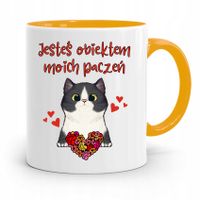 Kubek Żółty Na Walentynki Jesteś Obiektem Paczeń Z Nadrukiem Ze Zdjęciem