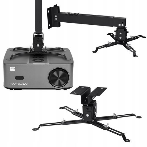 UCHWYT WIESZAK do projektora Sufitowy Ścienny CZARNY OVERMAX 2w1 na Arena.pl