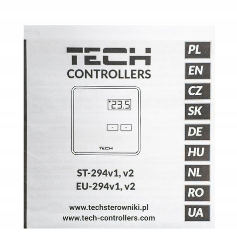STEROWNIK REGULATOR TERMOSTAT POKOJOWY PRZEWODOWY TECH ST-294 v1 BIAŁY na Arena.pl