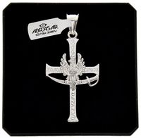 SREBRNY DUŻY KRZYŻ KRZYŻYK SREBRO PRÓBY 925 HONOR OJCZYZNA