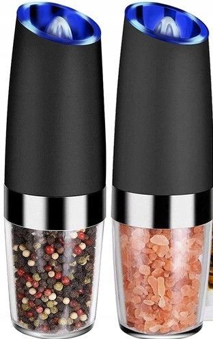 Młynek Elektryczny do Soli i Pieprzu Zestaw 2 Młynków do Mielenia Przypraw na Arena.pl
