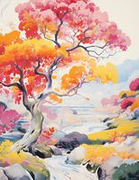 Plakat 50x65cm Roztańczony Krajobraz