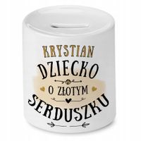 Skarbonka 330 Ml Dla Krystiana Syna Dziecka Z Nadrukiem Ze Zdjęciem
