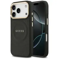 etui guess peony hot stamp magsafe na iphone 17 pro - czarne