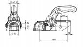 Zaczep kulowy KNOTT K27A M14 na dyszel okrągły 50mm do przyczepy 2700kg