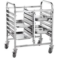 Wózek do transportu pojemników podwójny 12 x GN 1/1 - Hendi 810569