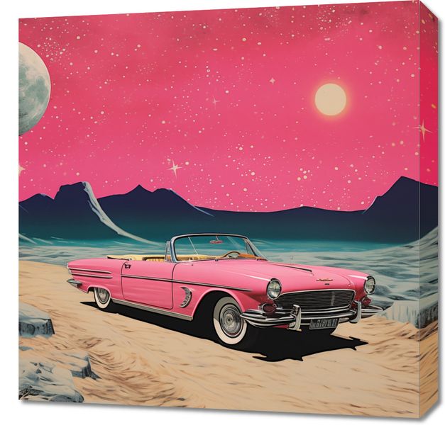 Obraz 60x60cm Kabriolet W Kosmosie zdjęcie 1