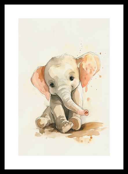 Plakat 20x30cm Siwy Słonik zdjęcie 3