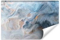 Fototapeta Do Salonu Niebieski MARMUR Kamień Abstrakcja 450cm x 300cm