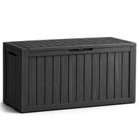Skrzynia ogrodowa kufer balkonowa schowek na taras balkon 272 litry Czarna