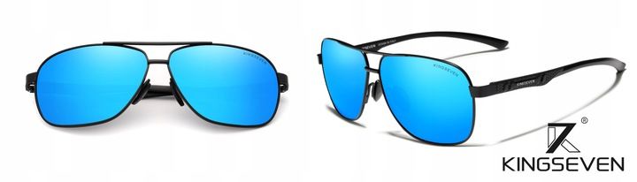 Okulary Przeciwsłoneczne Męskie UV400 PILOTKI Polaryzacyjne KINGSEVEN Zest. zdjęcie 4