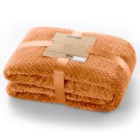 Koc z mikrofibry DecoKing HENRY żakardowy 170x210 rudy