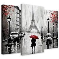 Obrazy Do Salonu Canvas PARYŻ Wieża Eiffla Francja Uliczka Abstrakcja 60cm x 40cm