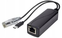 Adapter PoE Ethernet Splitter Aktywne PoE 36-57V do USB-C Zasilanie Skrętka