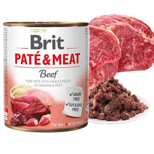 BRIT PATE & MEAT Karma mokra dla psa MIX Smaków 12 x 800g bezzbożowa ADULT na Arena.pl