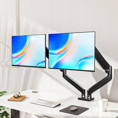 Regulowany PODWÓJNY Uchwyt Biurkowy do Monitora WIESZAK DWA Monitory 13-32" na Arena.pl