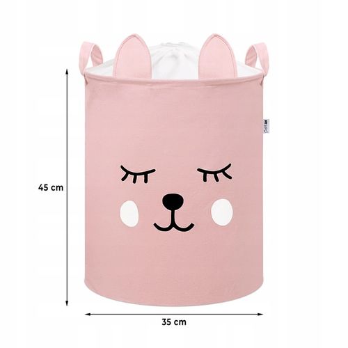 Kosz Pojemnik Na Zabawki Zamykany Ze Ściągaczem XL MIŚ RÓŻOWY SIPO BT035 na Arena.pl