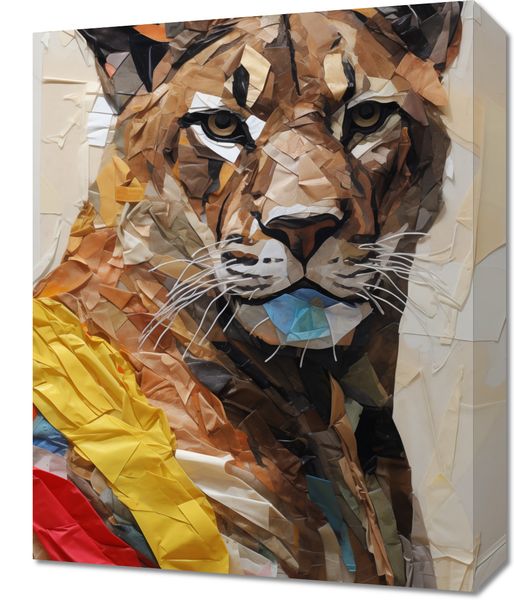 Obraz 40x50cm Papierowy Tygrys zdjęcie 1