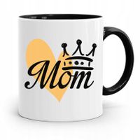 Kubek Czarny Prezent Dla Mamy Matki Mamusi Mom Z Nadrukiem Ze Zdjęciem