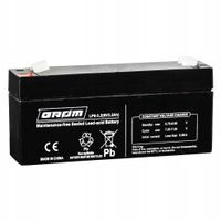Akumulator AGM GROM 6V 3,2Ah LP6-3.2 Bezobsługowy do zabawek, alarmów, UPS