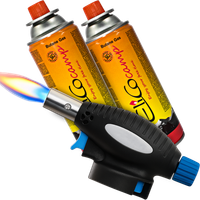 PALNIK GAZOWY NA KARTUSZE Z ZAPALARKĄ LUTOWNICA Z REGULACJĄ Hogert + 2X GAZ