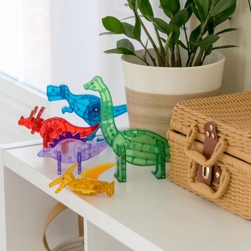 MAGNA TILES Zestaw Dino Klocki Magnetyczne Dinozaury 5 elementów na Arena.pl