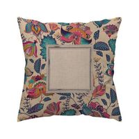 Dwukolorowa poszewka z płótna 38 x 38 cm do sublimacji - Floreal