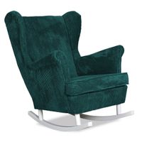 Fotel uszak Bonito bujany skandynawski  sztruks zielony