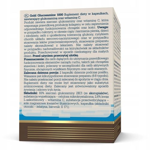 OLIMP GOLD GLUCOSAMINE 120kaps GLUKOZAMINA KOŚCI STAWY ŚCIĘGNA KOLANA na Arena.pl