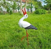 Figura ozdobna BOCIAN KLEKOT H: 57cm ogrodowa