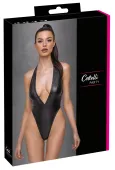 cottelli party body matowe czarny l z głębokim dekoltem halter