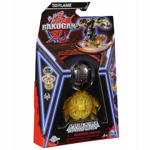 BAKUGAN ZESTAW SPECIAL ATTACK FLAME WIRUJĄCA KOLOROWA FIGURKA AKCJI +KARTY na Arena.pl