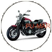 Opłatek na tort Urodziny 18 30 40  Motor Harley Davidson Yamaha Vsk Cross