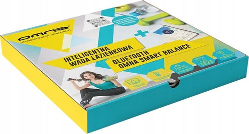 Inteligentna waga łazienkowa smart szklana OMNA aplikacja, miarka i baterie na Arena.pl