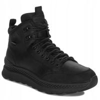 GEOX Botki buty męskie skórzane Black czarne U46HMA-0FFBC-C9999 r.44