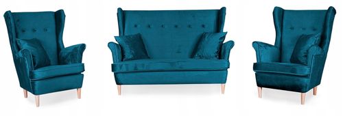 Zestaw wypoczynkowy mebli uszak ARI sofa fotele skandynawskie Family Meble na Arena.pl