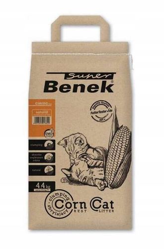 Żwirek Kukurydziany SUPER BENEK Corn Cat Naturalny 7 l na Arena.pl