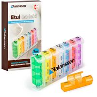 Kasetka etui pudełko organizer na leki tabletki kapsułki 7dni x4pory