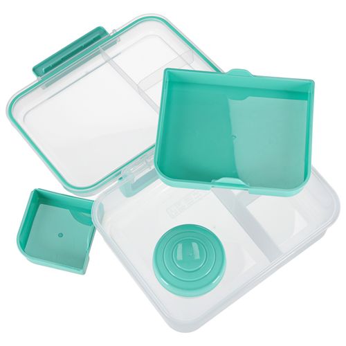 Pudełko Śniadaniowe z Przegródkami Lunch Box Plastikowy Pojemnik na Żywność na Arena.pl