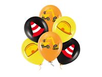 Zestaw balonów "Roboty drogowe", 12 cali, 6 szt. [balony na hel]