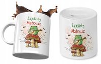 Dla Mateusza Zestaw Kubek + Skarbonka Na Prezent Z Nadrukiem Ze Zdjęciem