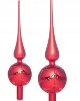 Szklany szpic dekorowany na choinkę 31 cm