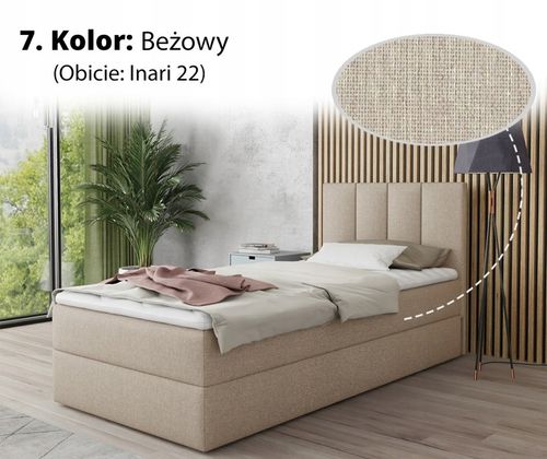 Kontynentalne łóżko, pojemnik i materac + topper, bonell, STAR MINI 120 na Arena.pl