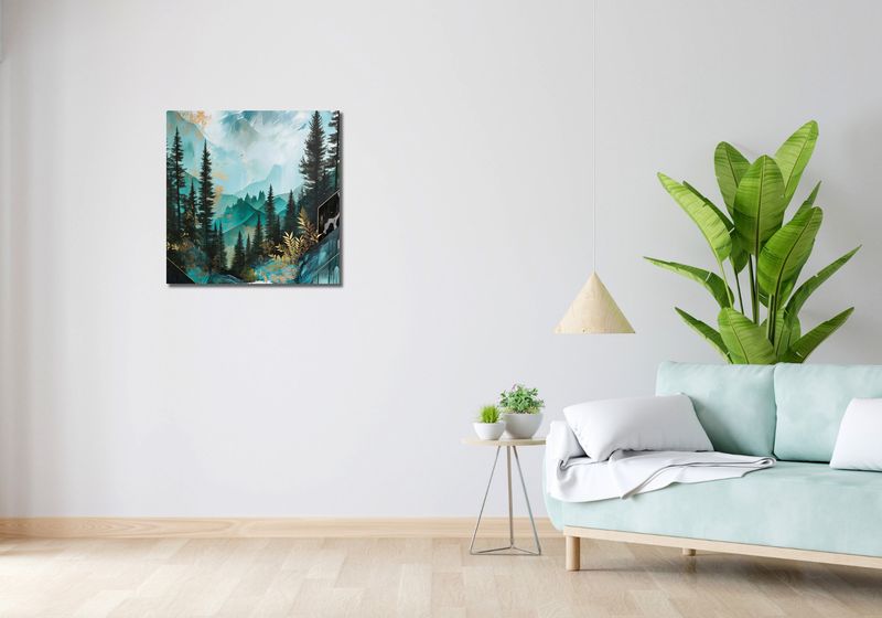 Obraz 60x60cm Przeplatane Krajobrazy zdjęcie 2