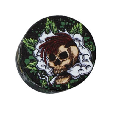 Grinder Młynek do Tytoniu Czaszka z Dredami, Joint i Obłok Dymu Wokół na Arena.pl