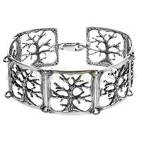 SREBRNA BRANSOLETKA OKAZAŁA DRZEWO SREBRO PRÓBY 925