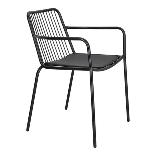 Krzesło Bill Arm Black z poduszką PU na Arena.pl