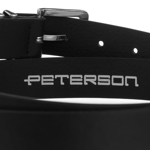 czarny, wąski pasek damski ze skóry ekologicznej ze srebrną na Arena.pl