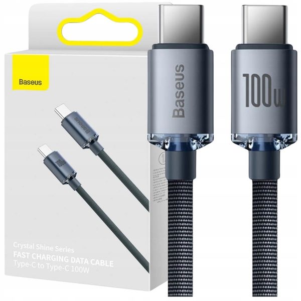 BASEUS SZYBKI KABEL PD USB C 100W 5A MOCNY PRZEWÓD DO TELEFONU KOMPUTERA 2m zdjęcie 1
