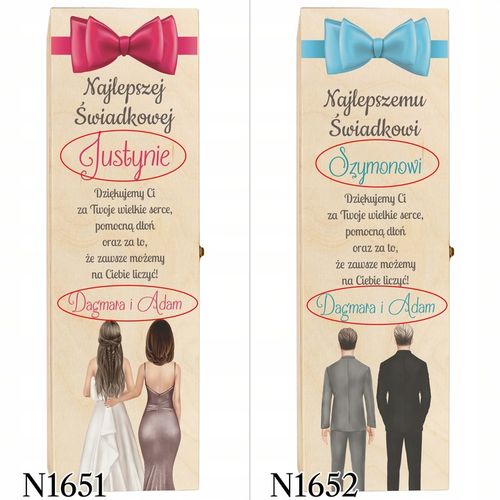 SKRZYNKI WINO PODZIĘKOWANIA DLA ŚWIADKA ŚWIADKOWEJ na Arena.pl